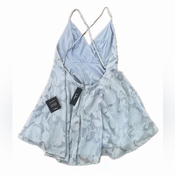 Lulus Blue Lace Skater Dress - Picture 4 of 5
